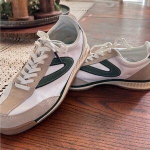 Tretorn White and Green Women's Athletic Shoes